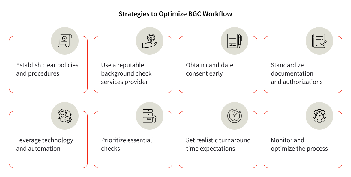 Background check strategies